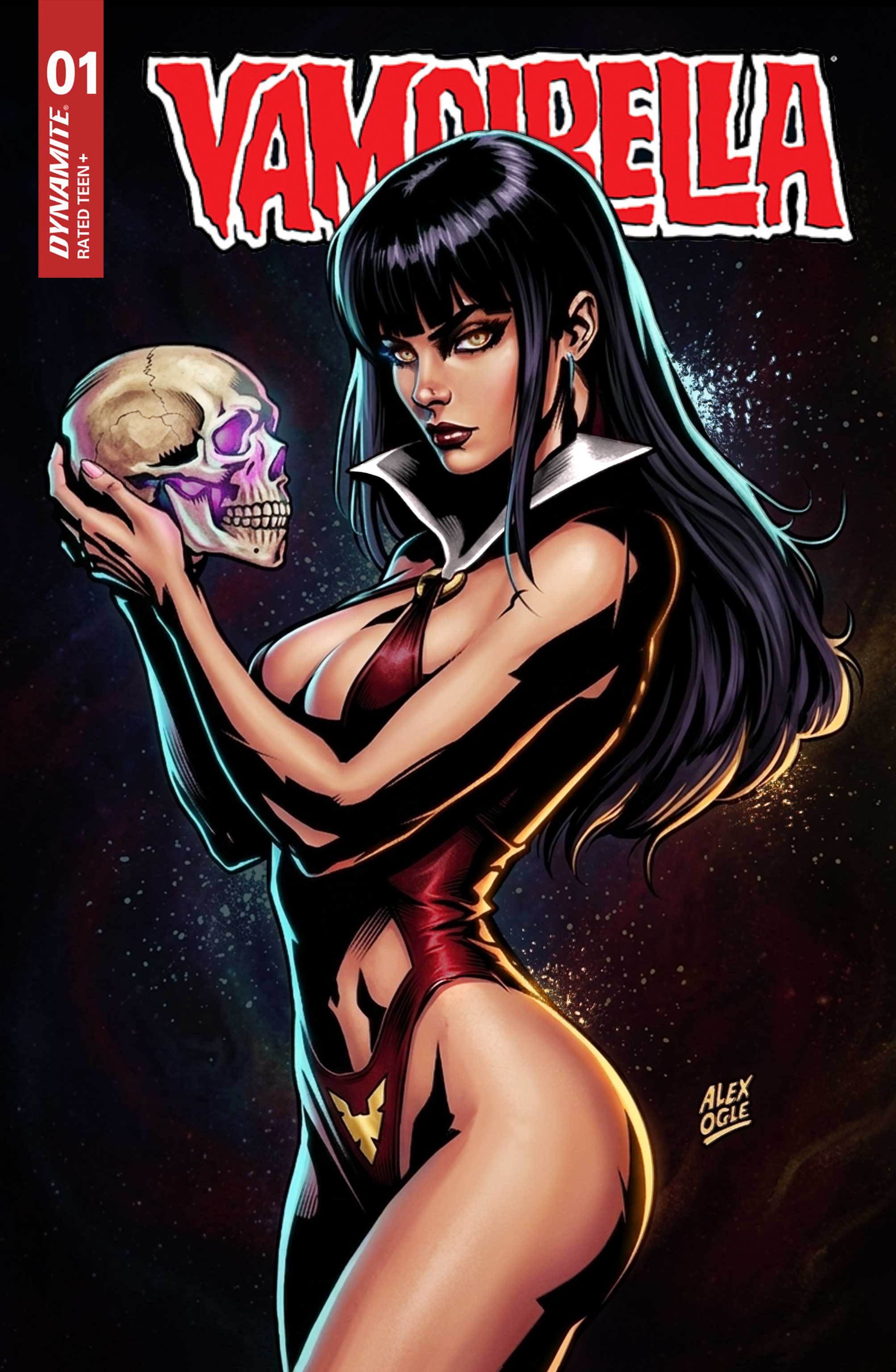 Vampirella custom comic book cover art sample by Alex Ogle